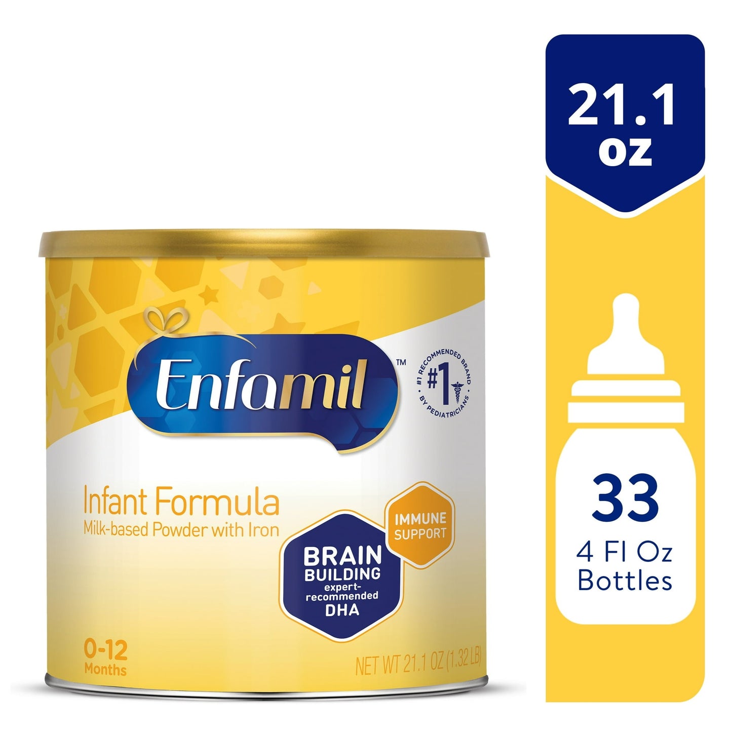 (2 pack) Enfamil Powder Baby Formula with Iron, 21.1 oz Can