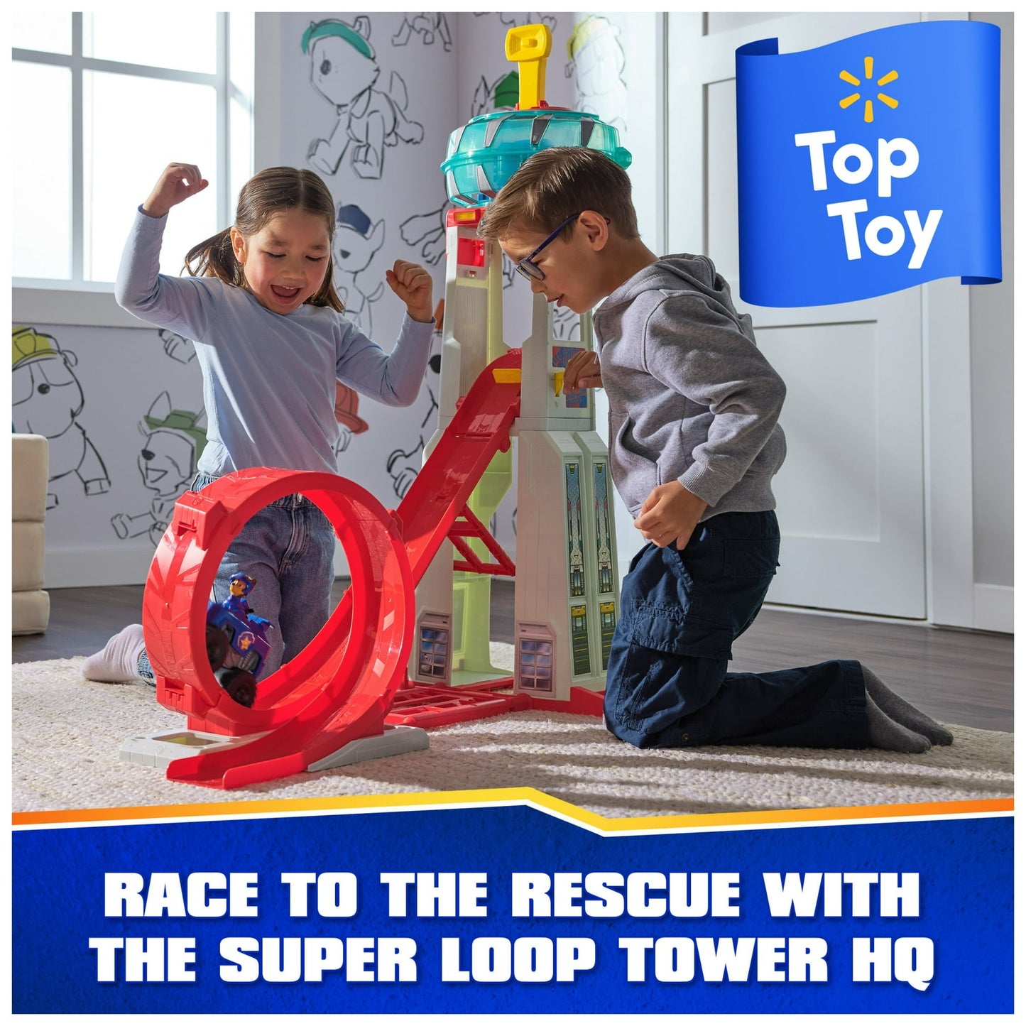 PAW Patrol: Rescue Wheels Super Loop Tower HQ with Lights, Sounds, Vehicle & Figure