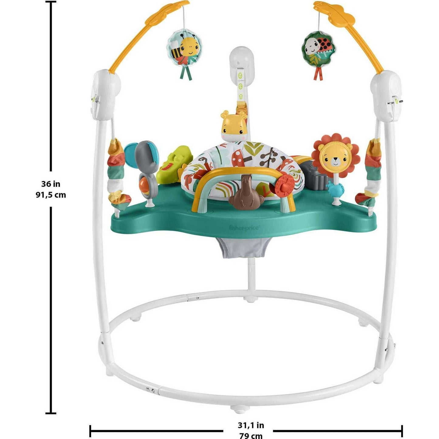 Fisher-Price Baby Bouncer Whimsical Forest Jumperoo Activity Center with Music and Lights, Unisex