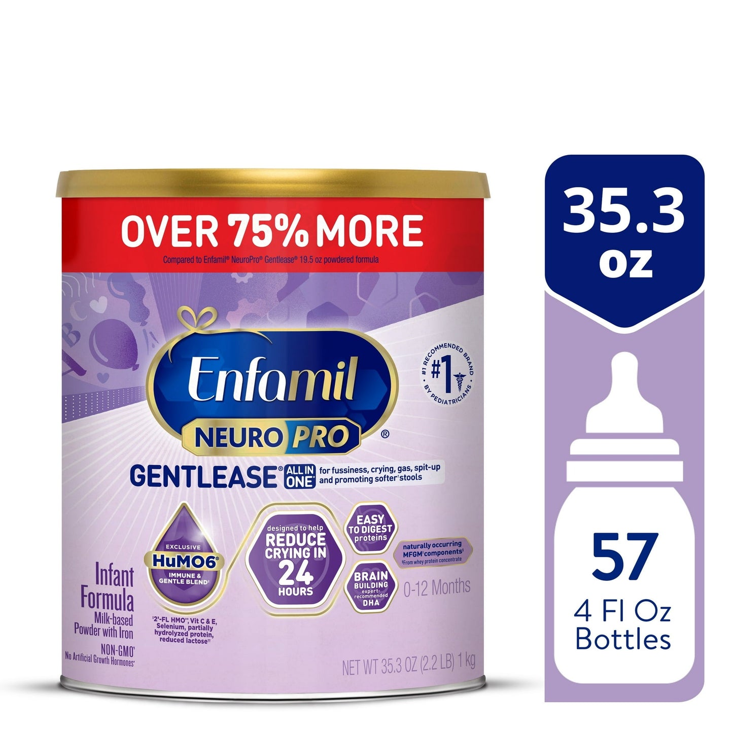 Enfamil NeuroPro Gentlease Powder Baby Formula, For Premium Digestive Support, 35.3 Oz XL Value Can