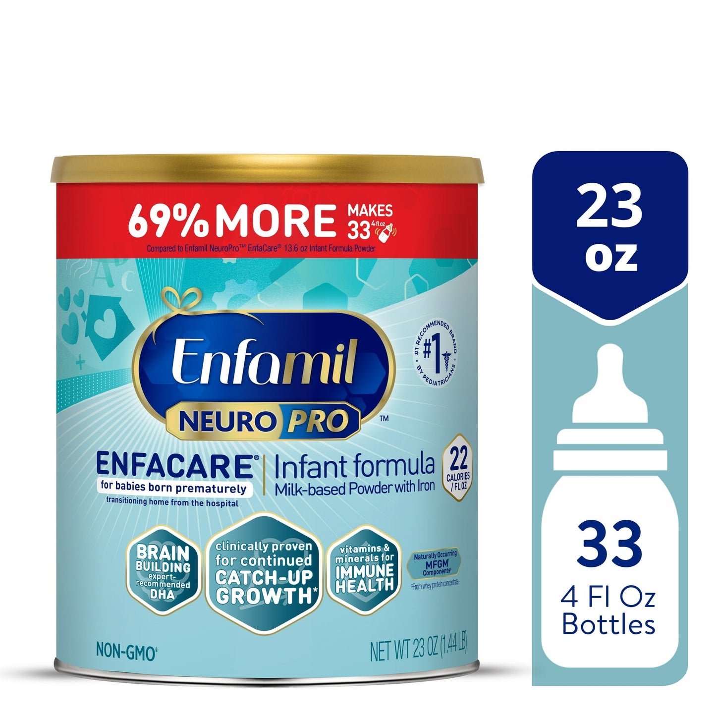 Enfamil NeuroPro EnfaCare Premature Discharge Powder Baby Formula, 23 oz Can