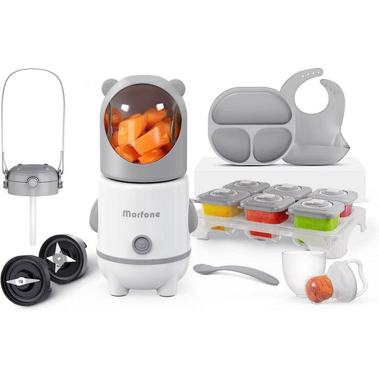 Morfone Baby Food Maker, 17 in 1 Baby Food Processor for Vegetable, Fruit Meat, Baby Food Blender for Newborn Shower Gifts