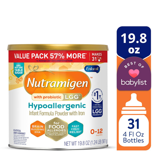 Nutramigen with Probiotic LGG Hypoallergenic Powder Baby Formula, 19.8 oz Can