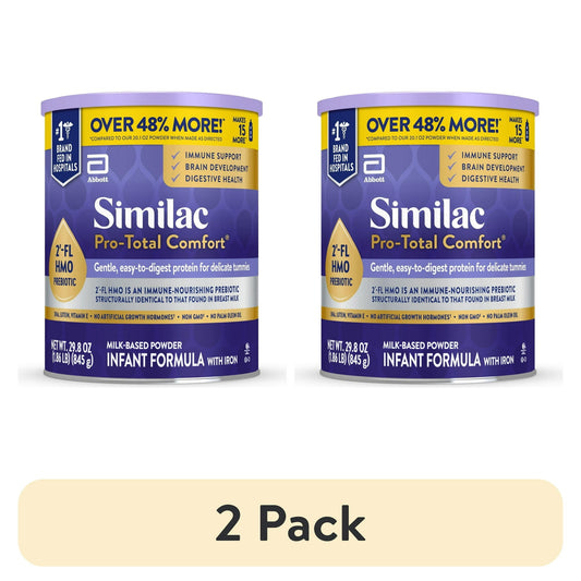 (2 pack) Similac Pro-Total Comfort Powder Baby Formula, 29.8-oz Can